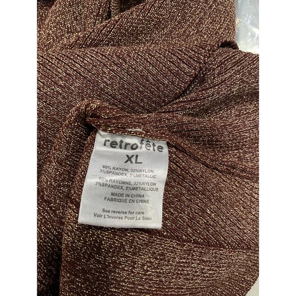 Retrofete 'Amster' Brown Cut Out Dress Size XL - Picture 5 of 5